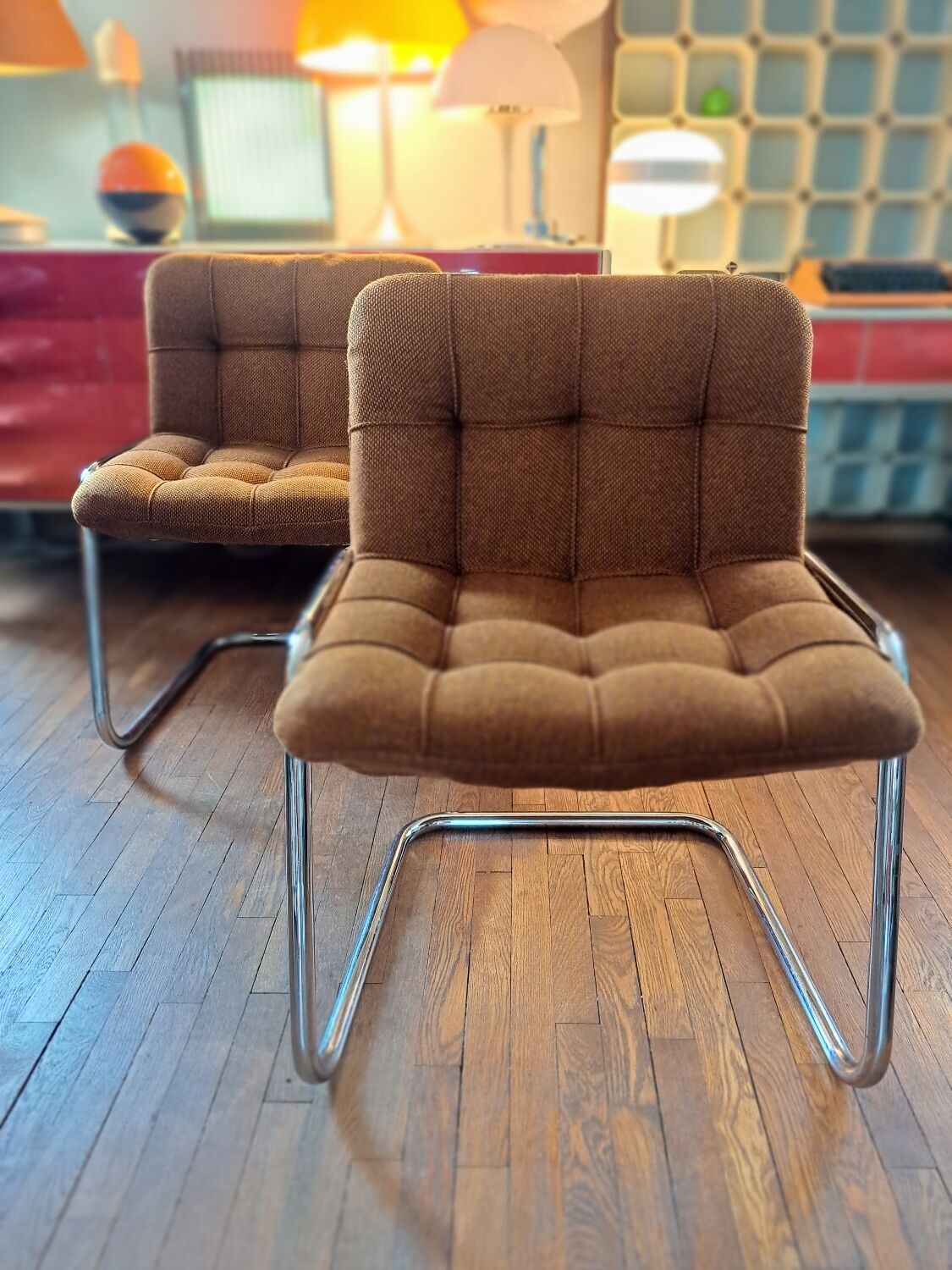 Suite of 6 armchairs airborne storm yves christin

1970's