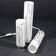 3 glass table lamps by Herstal, Denmark 1980