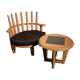 Armchair and his pedestal of Guillerme et Chambron, circa 1960