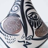 Lampe de table cubiste en céramique style Picasso espagnol Otero Regal