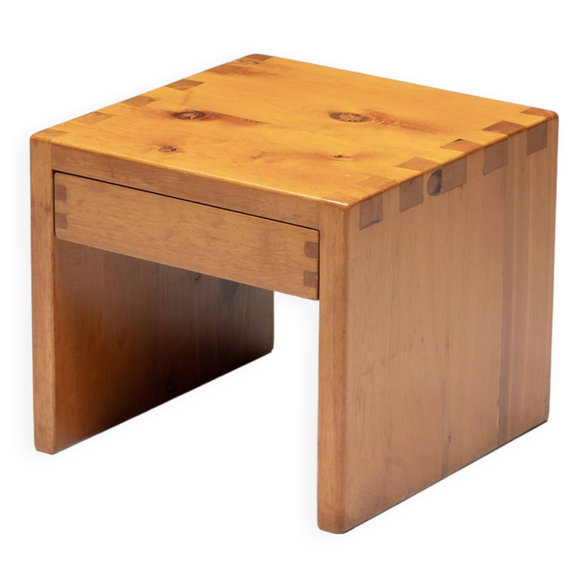 Pine Bedside Table, France, 1960s