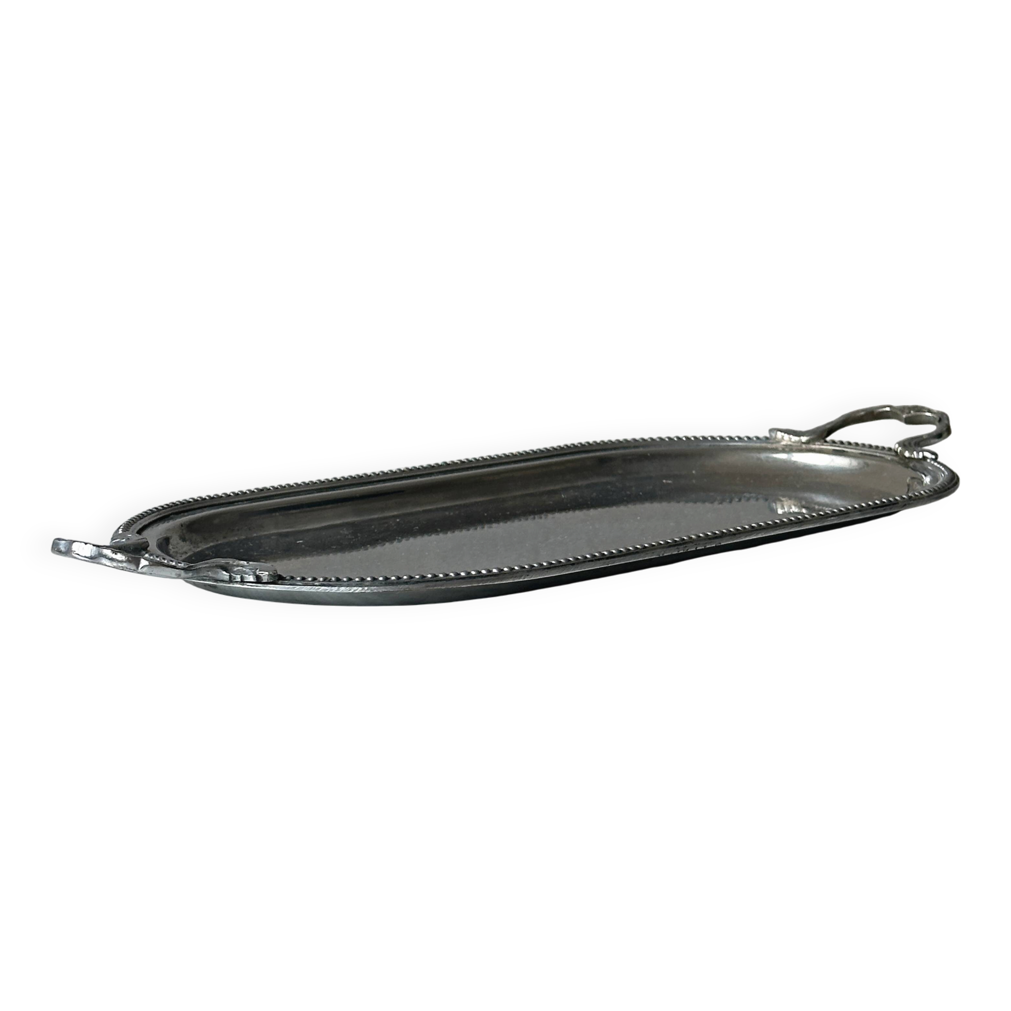 Small antique silver-plated tray –