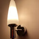 3 vintage chrome and Murano glass wall lamps, 70s