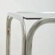 Tubular side table with smoked glass tops, 1970s