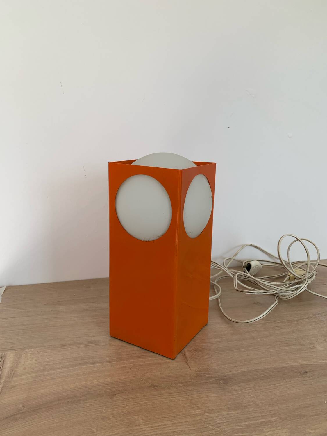 Orange Lamp Vintage Design Circa 1970 Space Age