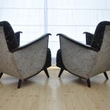 1/2 very beautiful original chairs from the 1950s wings of bald mice