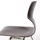 6 Flötotto Pagwood Chairs – German Design Classic, 1970s, Chrome & Plywood