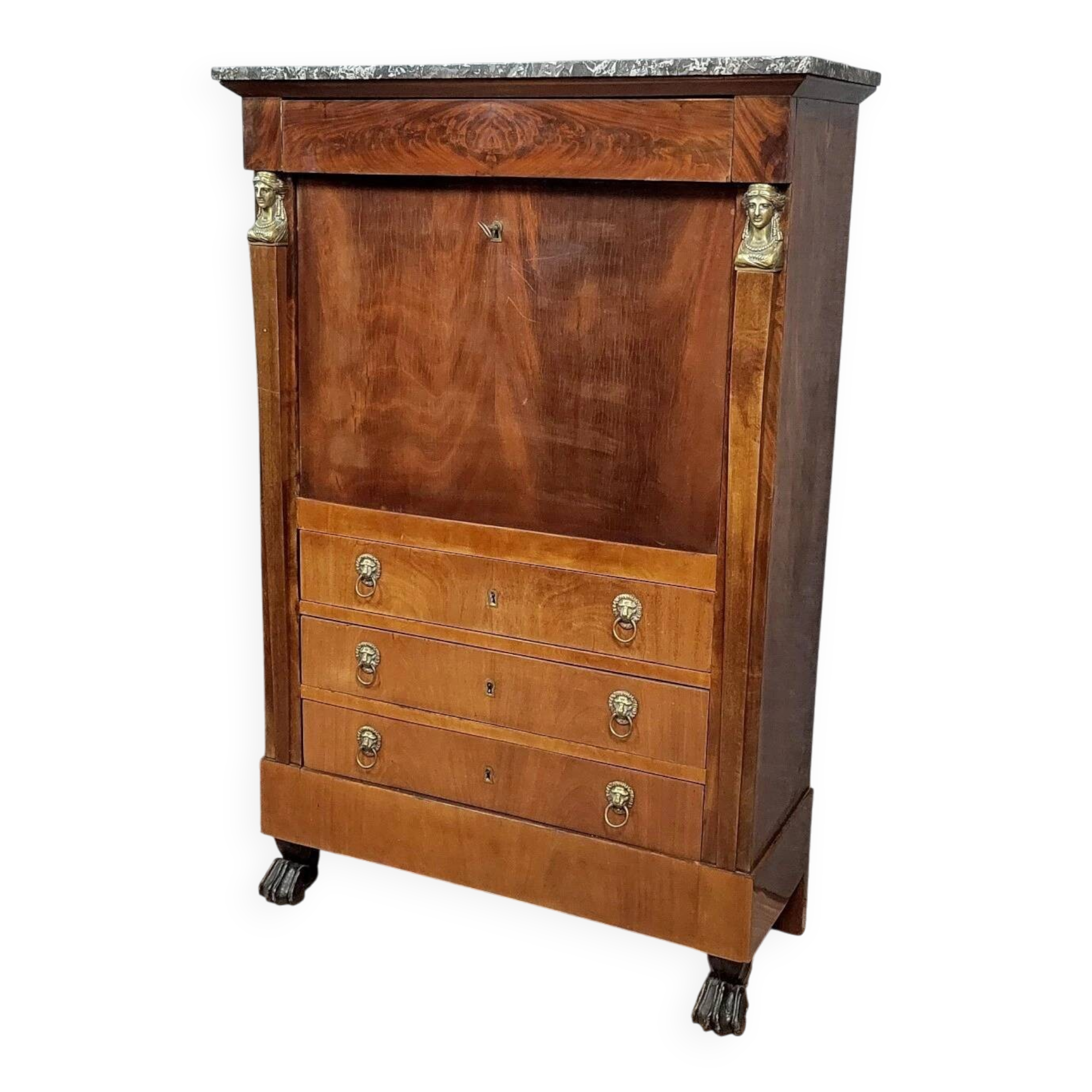 Empire period mahogany secretary from the early 19th century