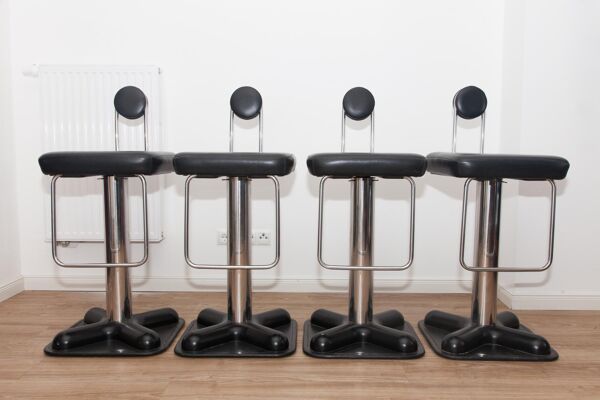Set de 4 tabourets de bar vintage ''Birillo'' par Joe Colombo pour Zanotta