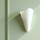 White  glass conical wall sconce lamp