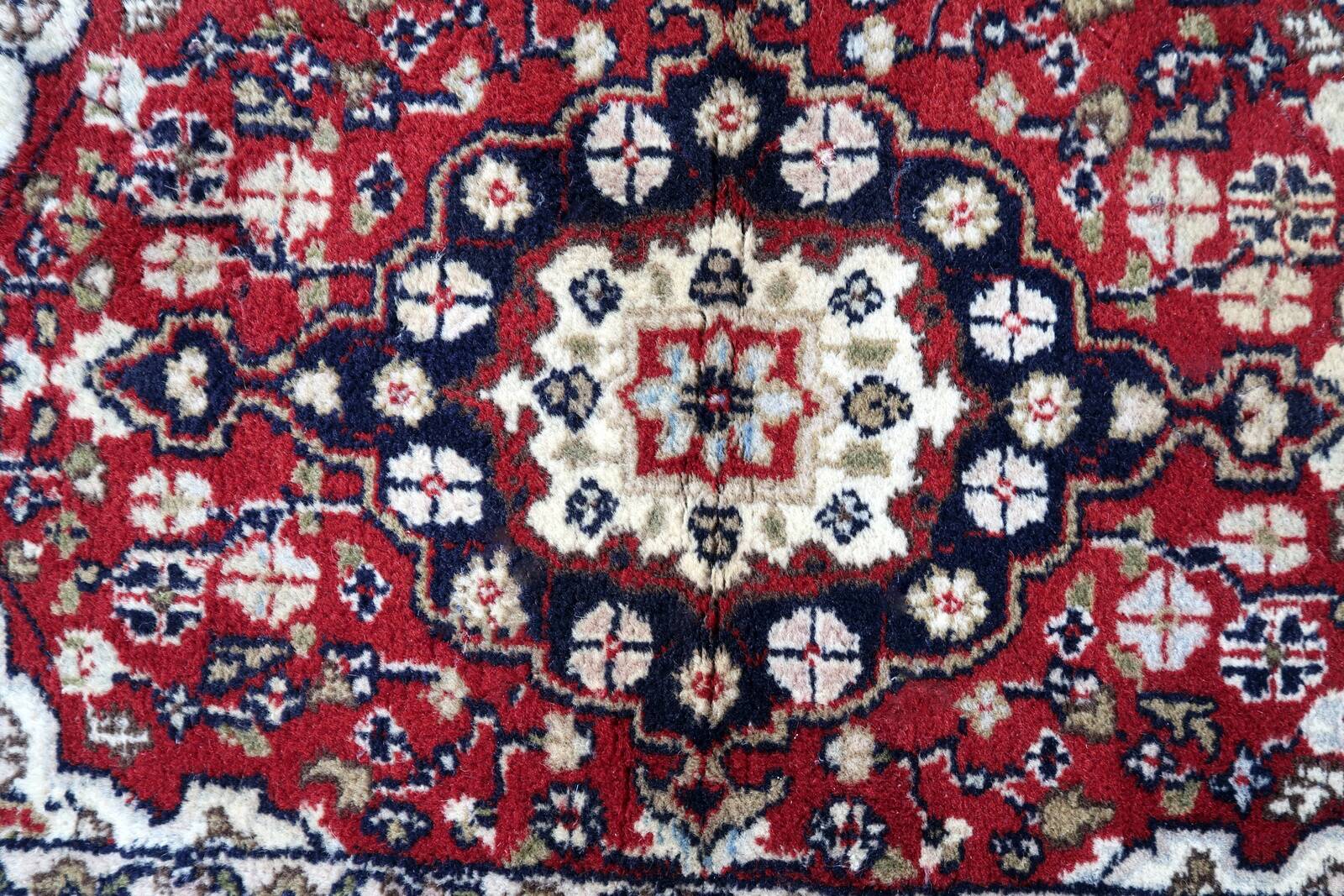 Tapis vintage du Moyen-Orient Hamadan fait main en laine – 60 x 98 cm