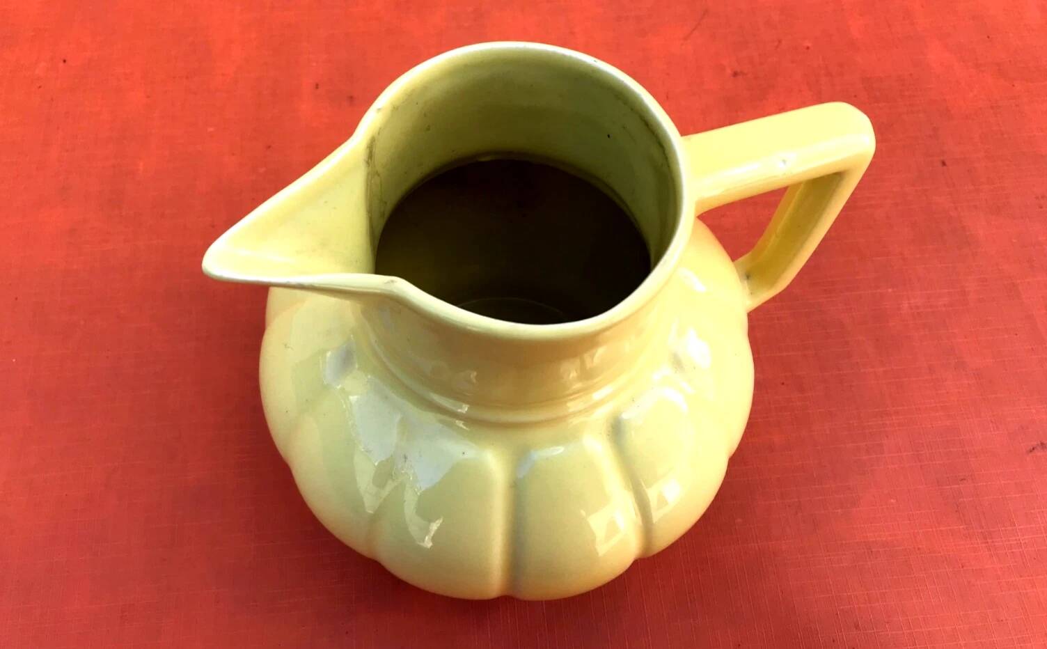 Art Deco 1930s Teapot / Tea Infuser with yellow ceramic infuser