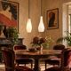 Vintage metal and opaline glass lamps, Italian design, 1960s.