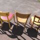 Lot de 6 chaises de bistrot dépareillées bois vintage
