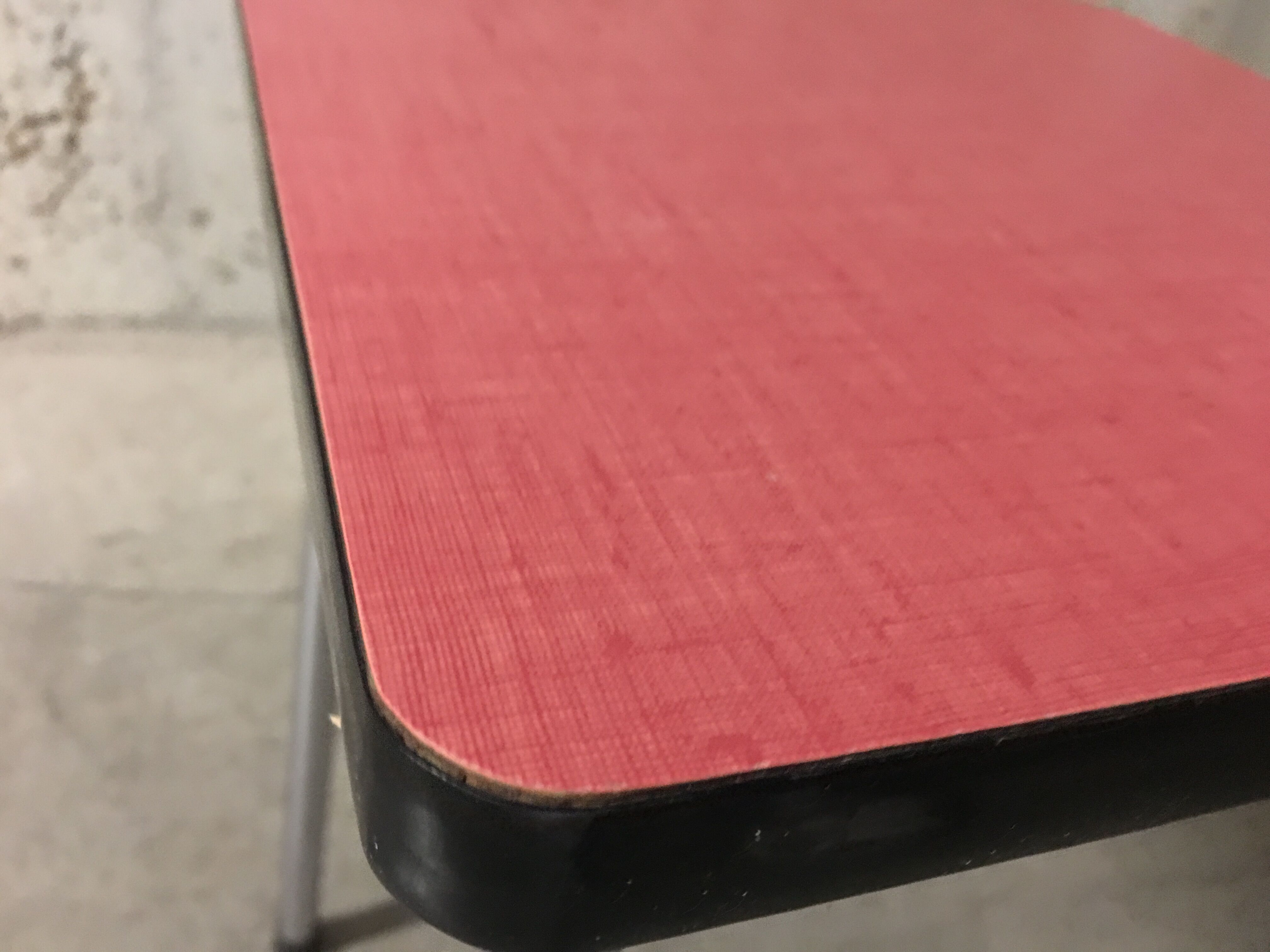 Stool in red formica 70s