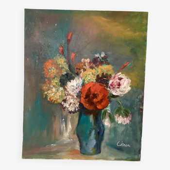 Tableau floral bouquet de fleurs