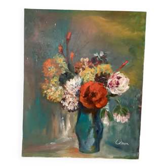 Tableau floral bouquet de fleurs