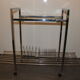 Vintage chrome service, turntable holder and speakers