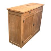 Grand Parisian buffet with billot and butterfly hinges, raw wood, 1930.