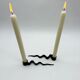 Pair of "Serpentine" candlesticks, modernist, 1970s