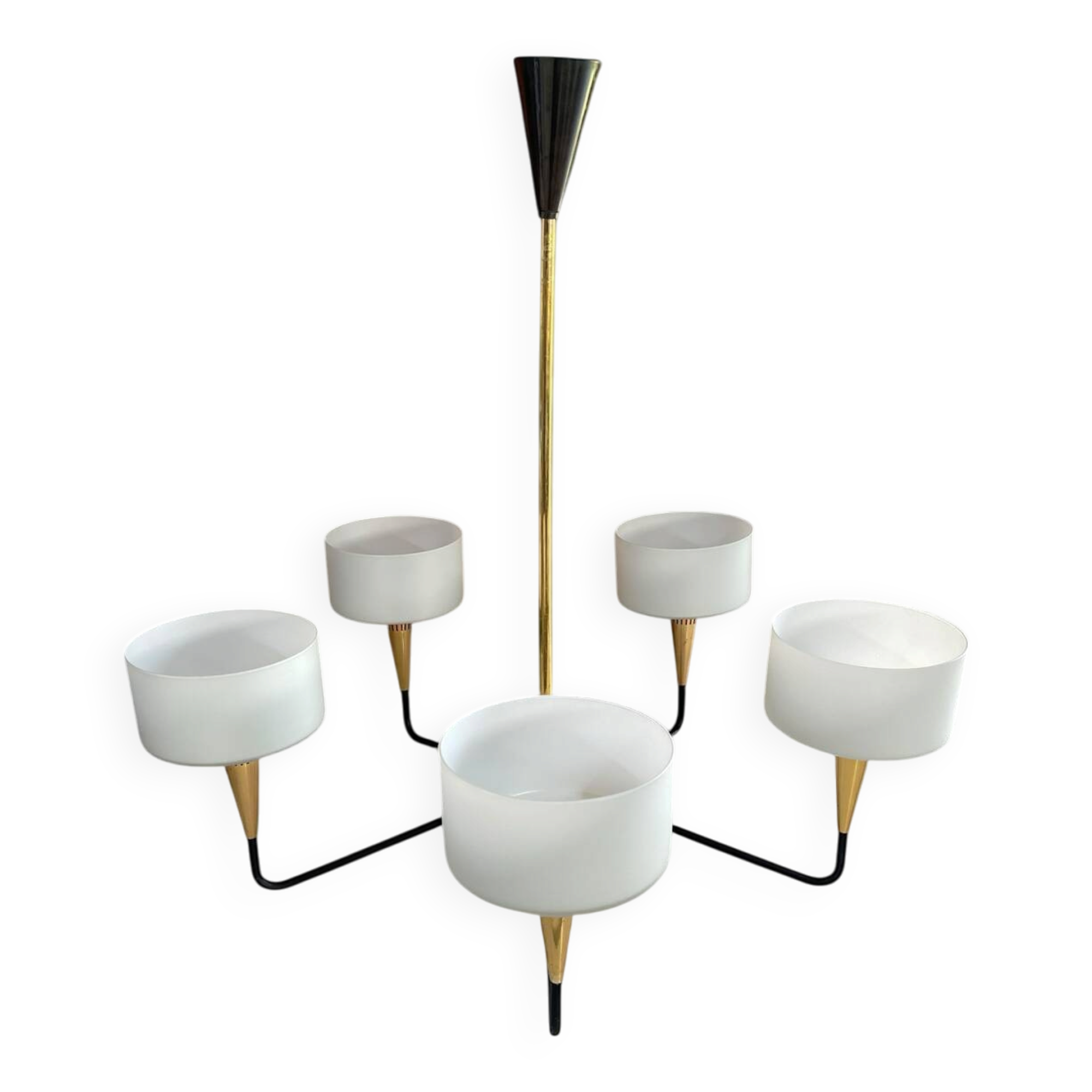 Chandelier 5 lights 1960