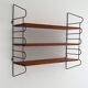 1960s Scandinavian Wall Shelf "hylla" in Mahogany and Metal