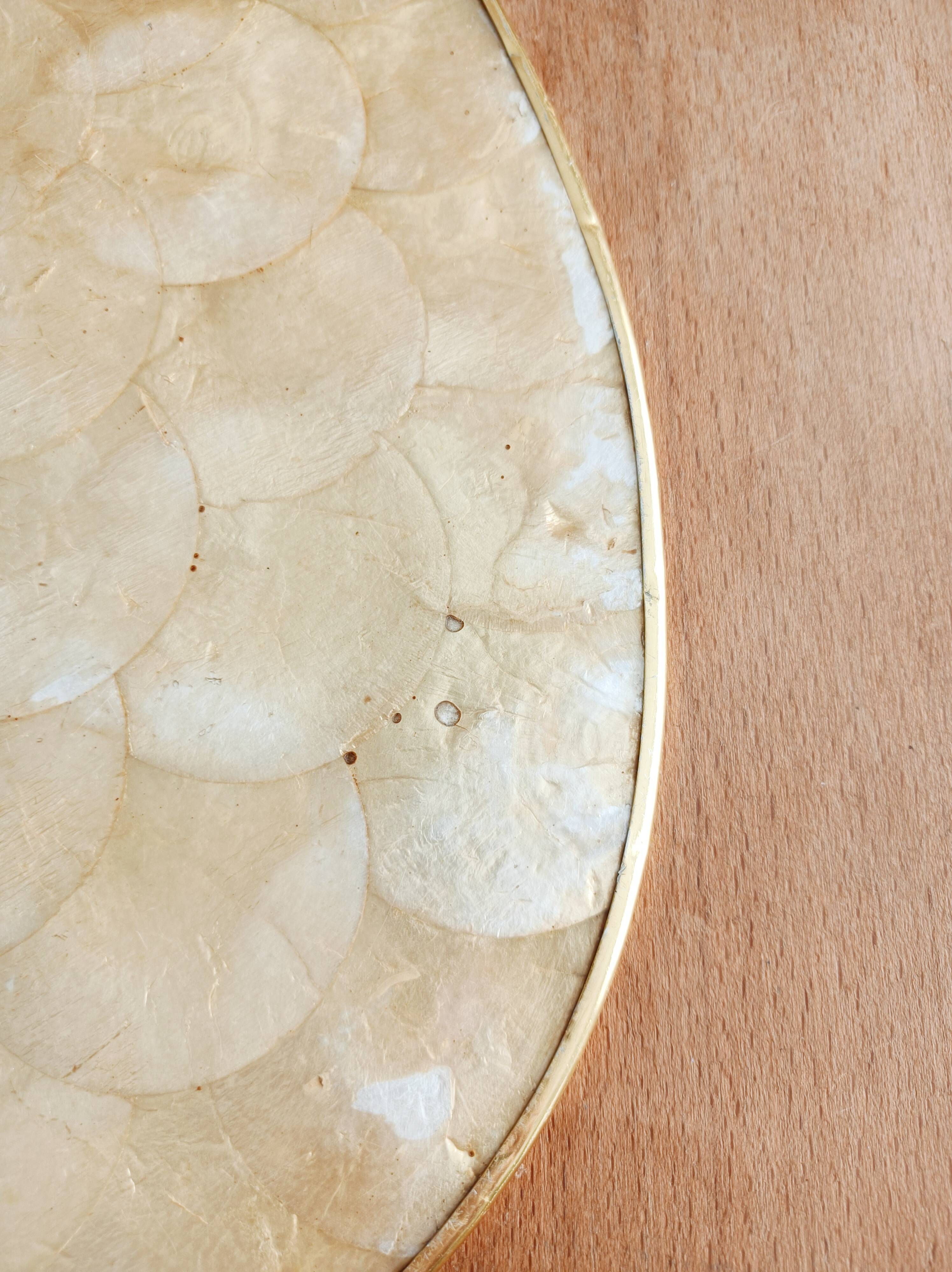 Capiz mother-of-pearl tray, placemat