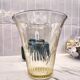 Art Deco yellow glass vase