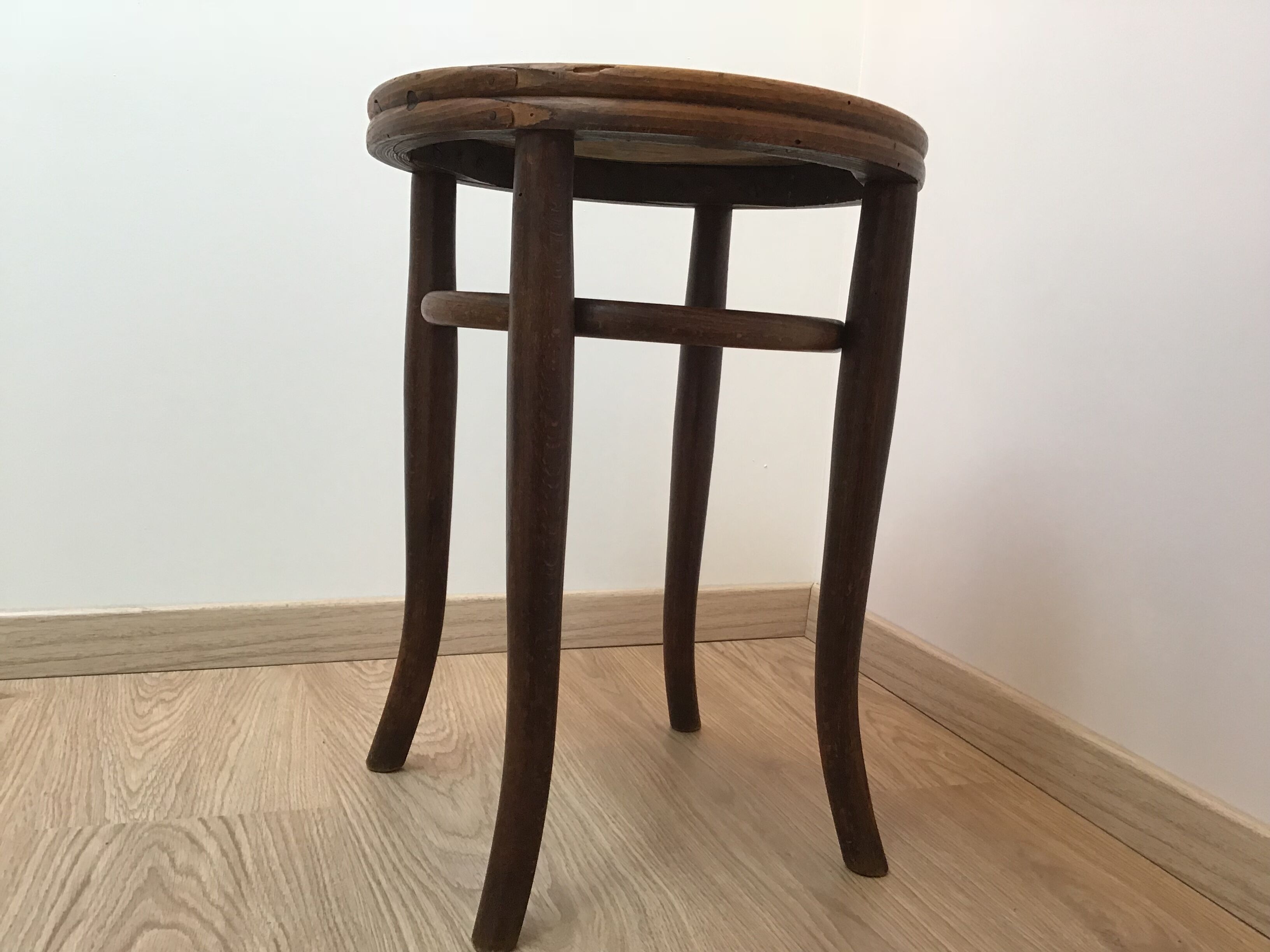 Small bar vintage Fischel beech stool