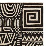 Handmade Modern Black and White Moroccan Shag Rug 150/250cm
