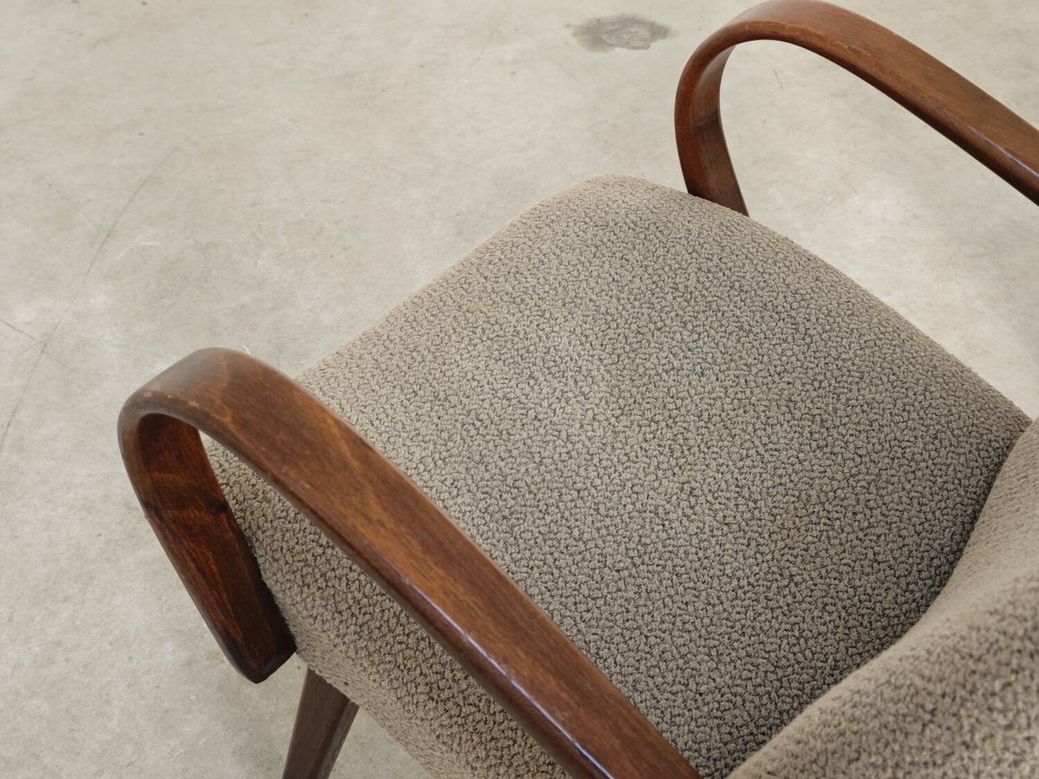 Pair of grey mottled armchairs by Jaroslav Smidek for TON Bystrice