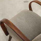 Pair of grey mottled armchairs by Jaroslav Smidek for TON Bystrice