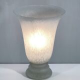 Vintage, Lampe de table Uplighter en verre - Torchère de style Art Déco