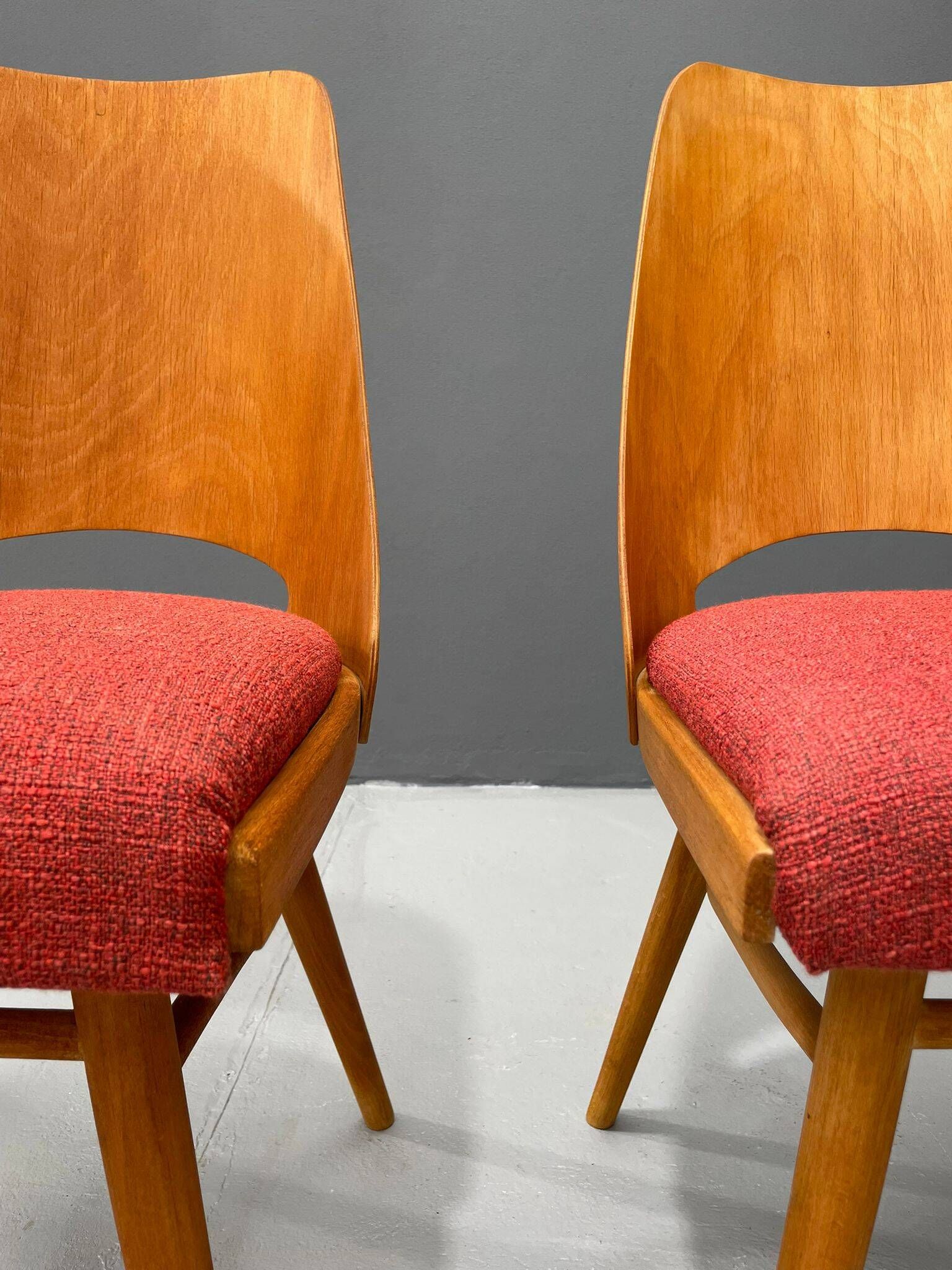 Pair of TON Model 514 Dining Chairs – Radomír Hofman, 1960s