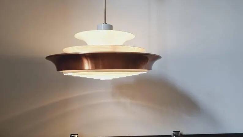 Rare Midcentury Pendant in Style of Louis Poulsen, Denmark, 1970s