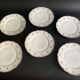 6 Paris porcelain plates, "A la Reine" model, 1890, Damon