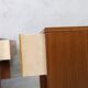A pair of Scandinavian minimalist teak nightstand tables , 1960s