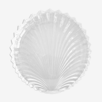 Crystal seashell shaped hollow dish