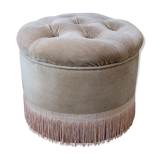 Velvet pouf and fringes