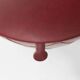 Pouf vintage avec rangement en simili cuir rouge foncé, France ca. 1950