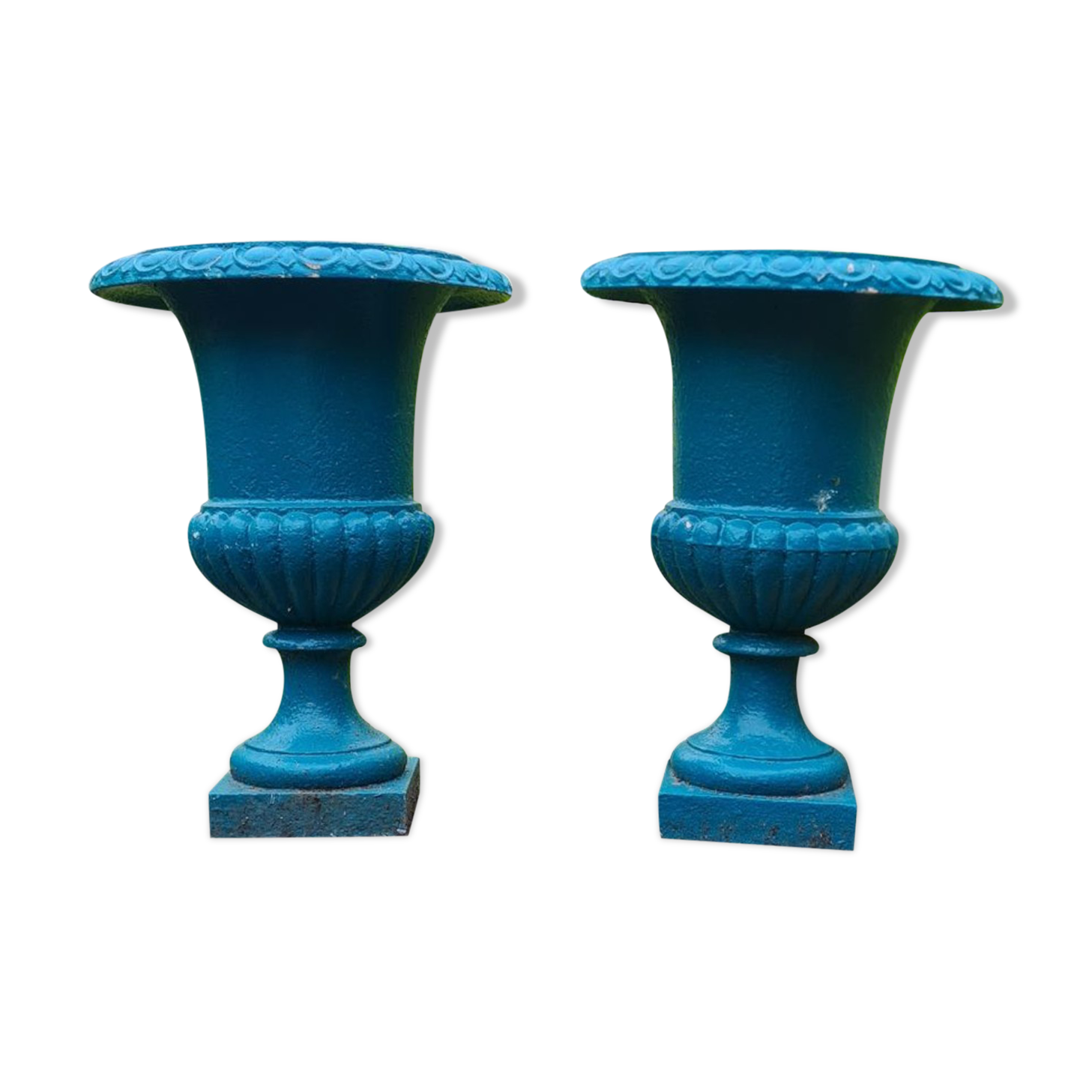 Pair of Medici vase cast iron XIX century