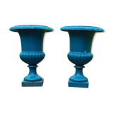 Pair of Medici vase cast iron XIX century
