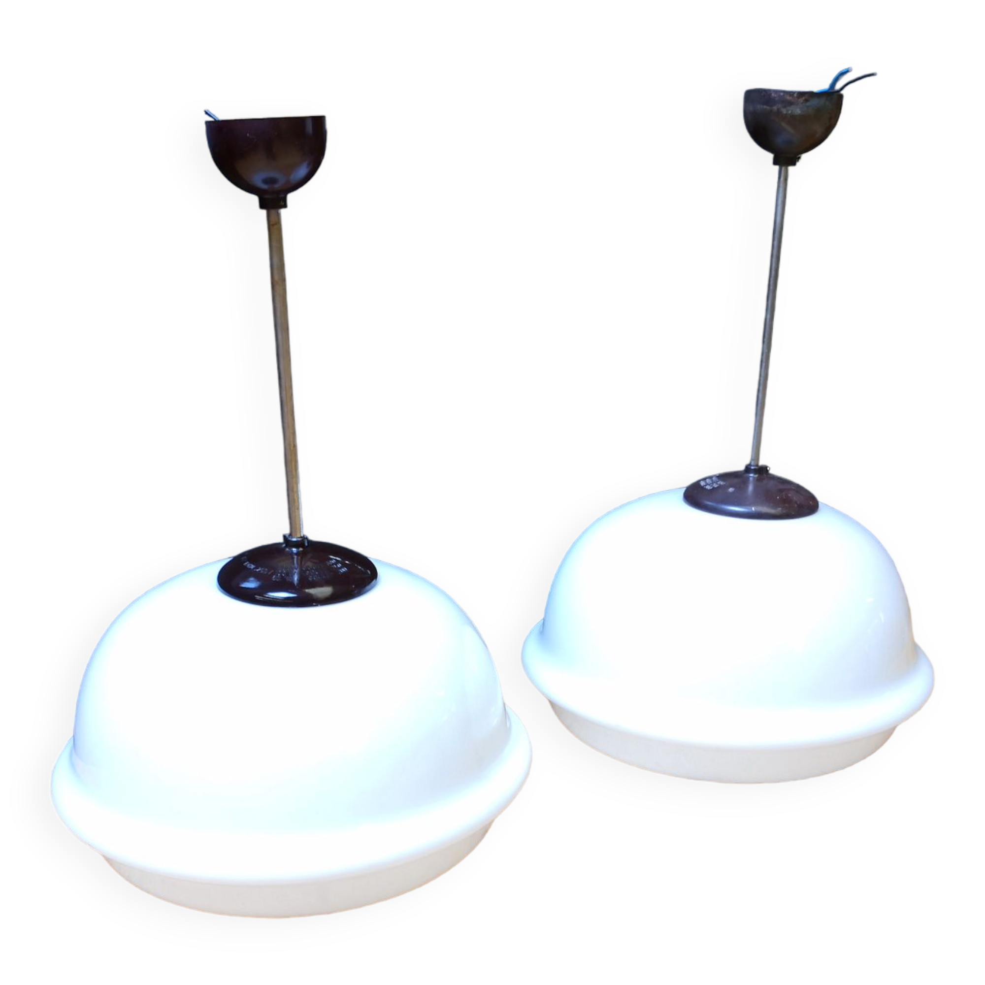 Set of 2 Czech pendant lamps, 60s
