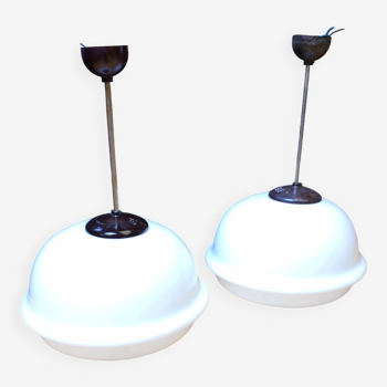 Set of 2 Czech pendant lamps, 60s