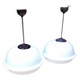 Set of 2 Czech pendant lamps, 60s