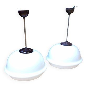 Set of 2 Czech pendant lamps, 60s