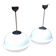Set of 2 Czech pendant lamps, 60s