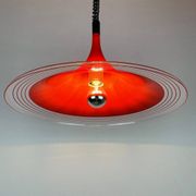 Red Albatros pendant lamp made of plastic from the mid-century by Meblo, Yugoslavia, 1970s.