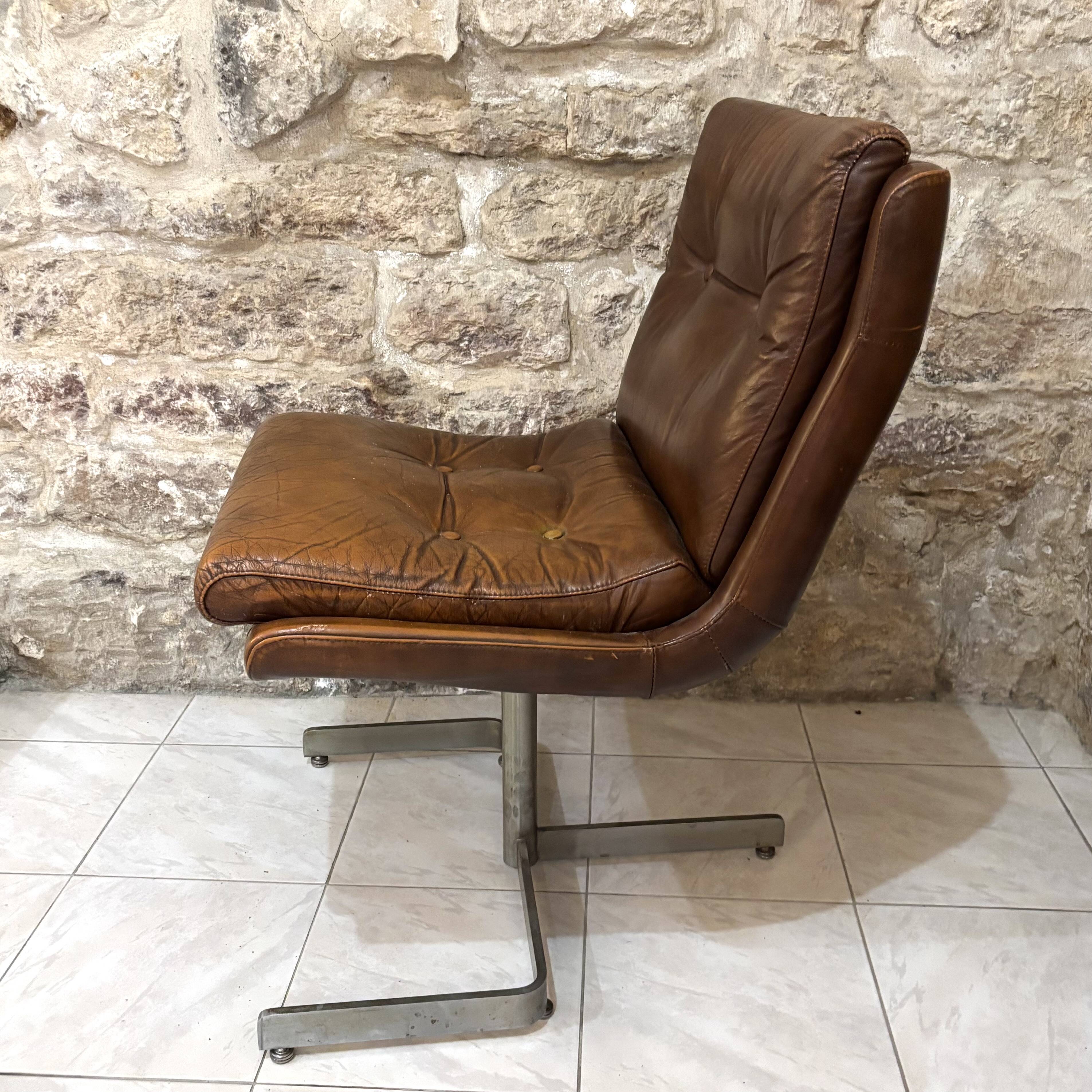 Chaise de bureau Raphael Raffel années 70