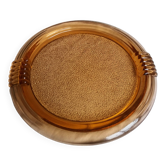 plateau ou plat en verre rosaline couleur saumon